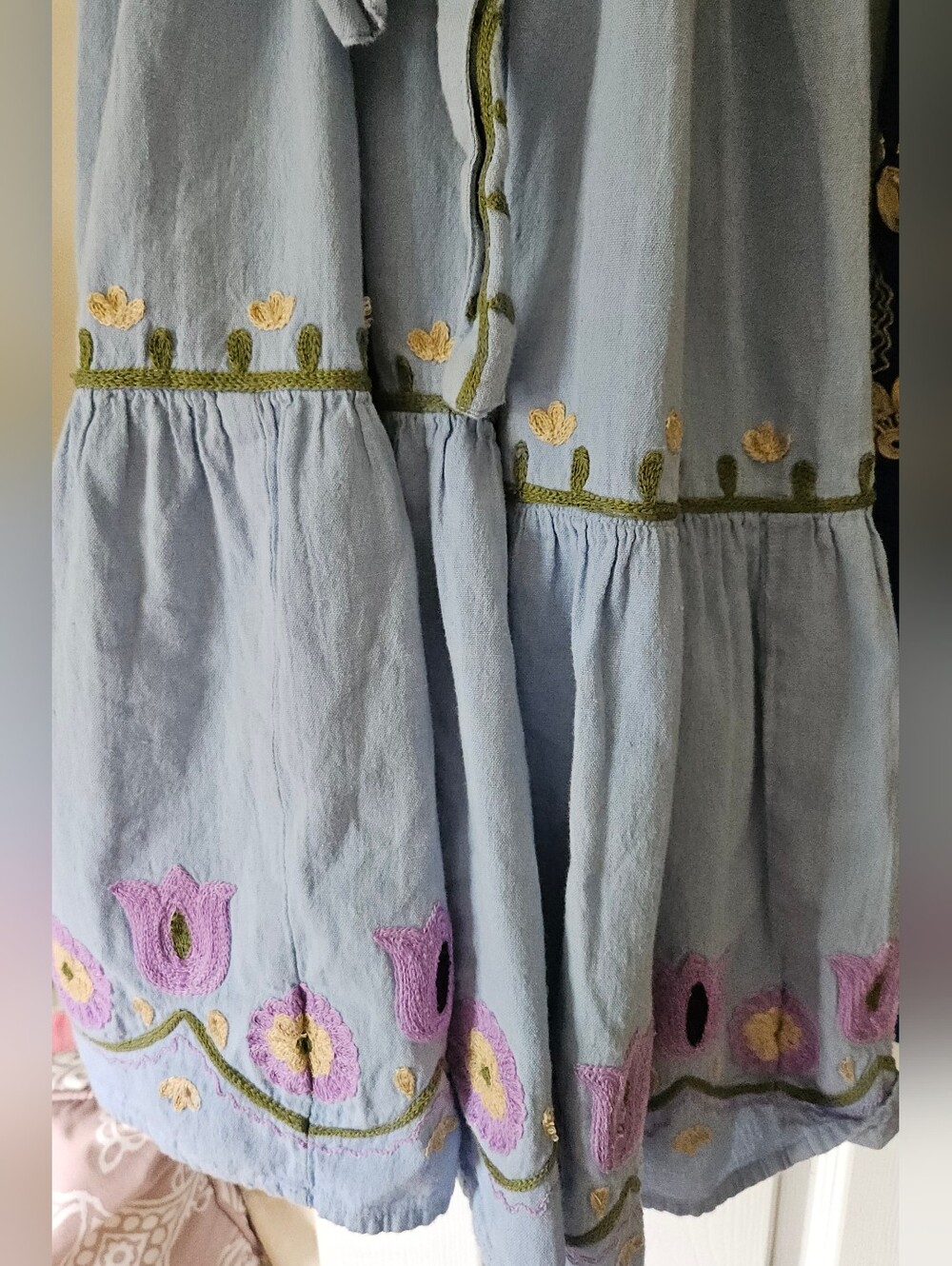 ✨ Roller Rabbit Embroidered Cotton Boho Maxi Dress Bundle Size XS + Size S - Picture 4 of 7
